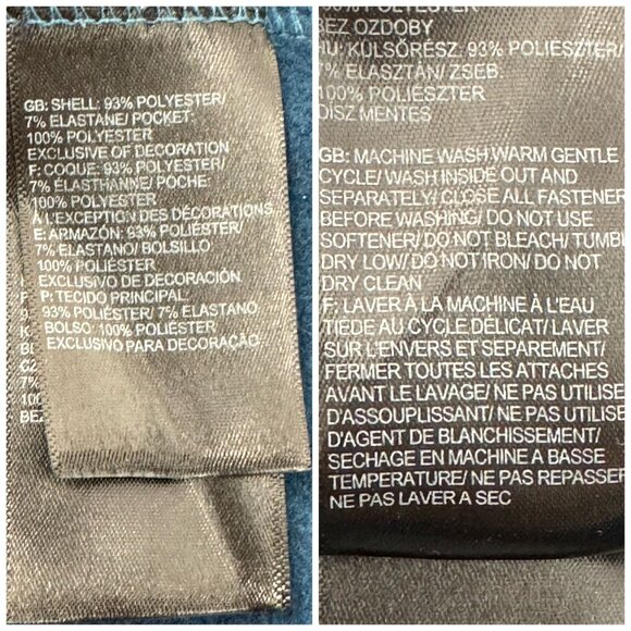 The North Face Astro Ridge Jacket Full Zip Shady Blue  / Black Fleece Size Med - Picture 6 of 7